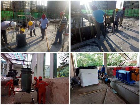 陜煤建設(shè)天工公司施工現(xiàn)場(chǎng)烈日下的“剪影”