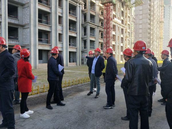 靖邊縣人大常委會(huì)副主任米靖平一行蒞臨陜煤建設(shè)銅煤公司金地華府項(xiàng)目檢查指導(dǎo)工作