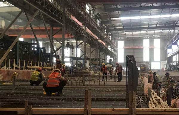 陜煤建設(shè)漢中分公司只爭朝夕 漢鋼高線熱機軋制改造項目如火如荼