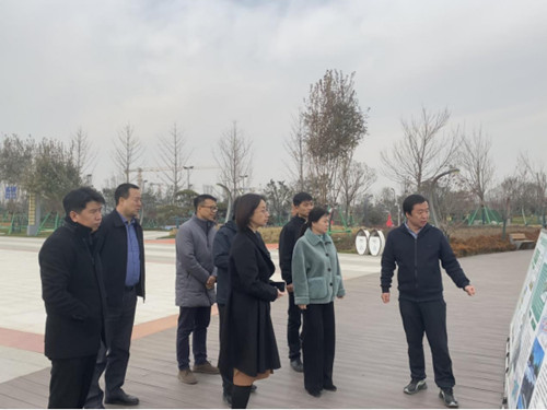 西安市發(fā)改委投資處處長荊蕊蒞臨空港城市中心公園PPP項目調(diào)研指導工作