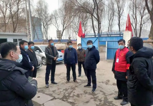 彬州市委常委、統(tǒng)戰(zhàn)部部長郭嘉楠一行蒞臨陜煤建設(shè)路橋分公司彬長項目部檢查指導疫情防控工作