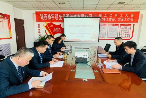 陜煤建設綠宇公司召開黨史學習教育專題民主生活會