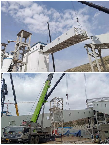 陜煤建設天工公司安裝三部順利完成4趟棧橋