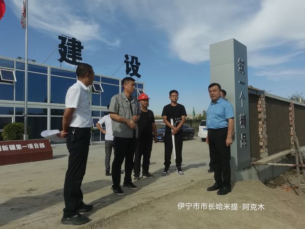 伊寧市委副書(shū)記、政府黨組書(shū)記、市長(zhǎng)哈米提?阿克木蒞臨陜煤建設(shè)天工公司承建的煤炭?jī)?chǔ)運(yùn)中心基地建設(shè)項(xiàng)目檢查指導(dǎo)工作