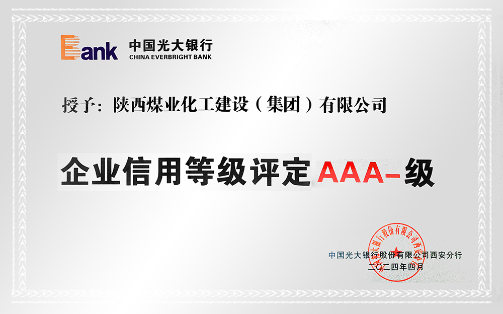 企業(yè)信用等級AAA-、AA+級